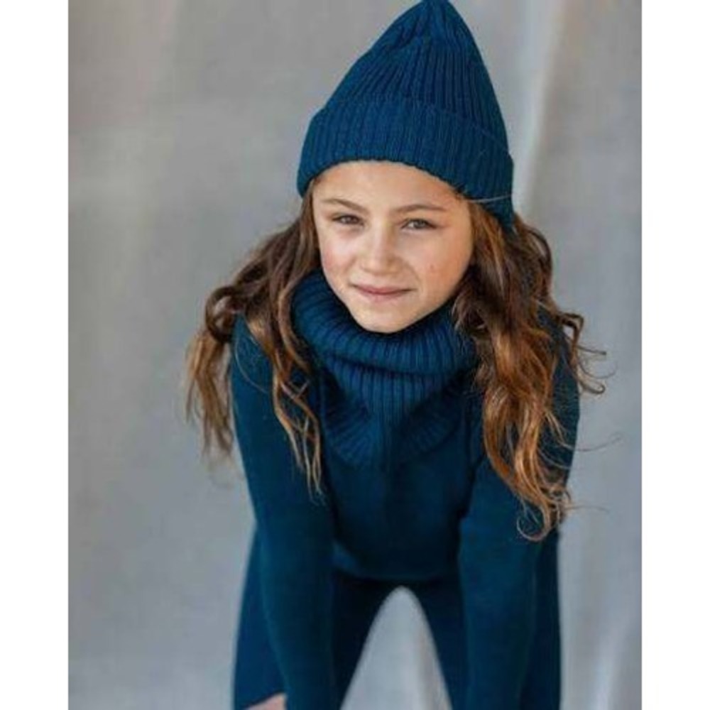Nui Organics Dory Beanie Teal Large New With Tags